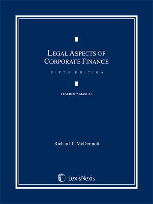 cover image of Legal Aspects of Corporate Finance